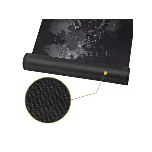Veľká podložka pod myš s LED podsvietením 80 x 30 cm - so vzorom mapy
