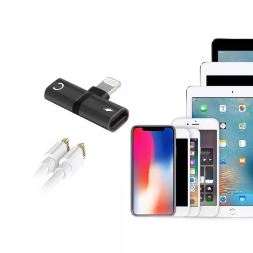 Rozbočovací adaptér Apple  - počúvanie hudby a nabíjanie súčasne