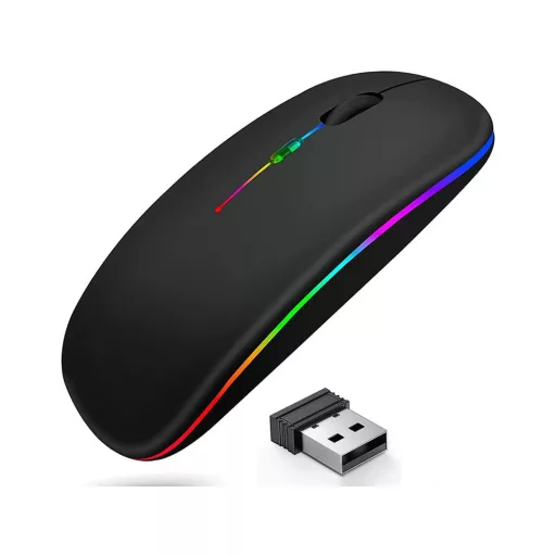 Bezdrôtová myš pre notebook alebo PC s RGB podsvietením