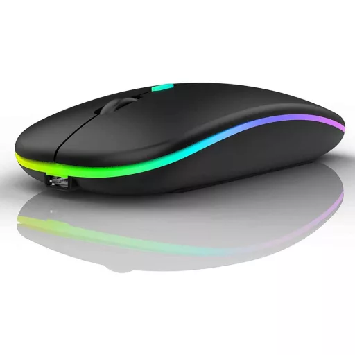 Bezdrôtová myš pre notebook alebo PC s RGB podsvietením