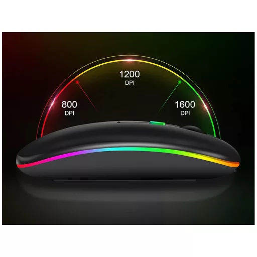 Bezdrôtová myš pre notebook alebo PC s RGB podsvietením
