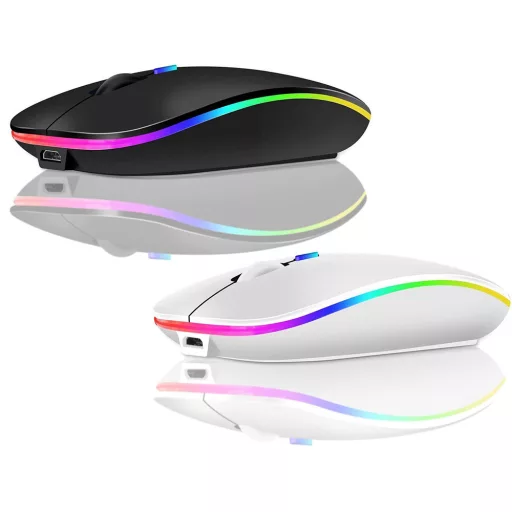 Bezdrôtová myš pre notebook alebo PC s RGB podsvietením