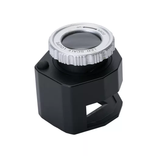 Klenotnícky 30x mikroskop s 3 LED diódami a UV svetlom v praktickom úložnom priestore