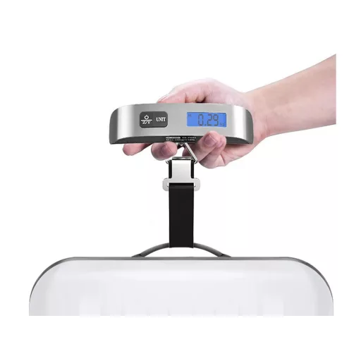 Elektronická váha na batožinu s LCD displejom - 50 kg