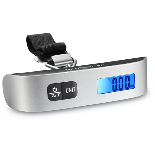 Elektronická váha na batožinu s LCD displejom - 50 kg
