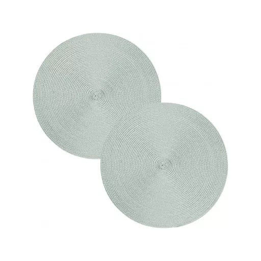 Prestieranie na stôl okrúhle v striebornej farbe - 38 cm