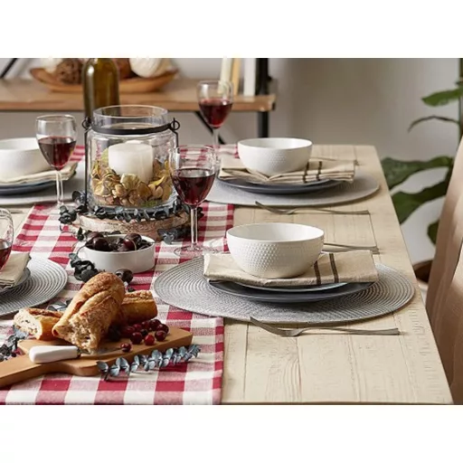 Prestieranie na stôl okrúhle v striebornej farbe - 38 cm