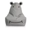 Detský sedací vak HIPPO hrošík (sivý)