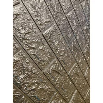 Tehlový 3D nástenný panel Silver (70x77cm) - samolepiaci
