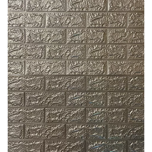 Tehlový 3D nástenný panel Silver (70x77cm) - samolepiaci