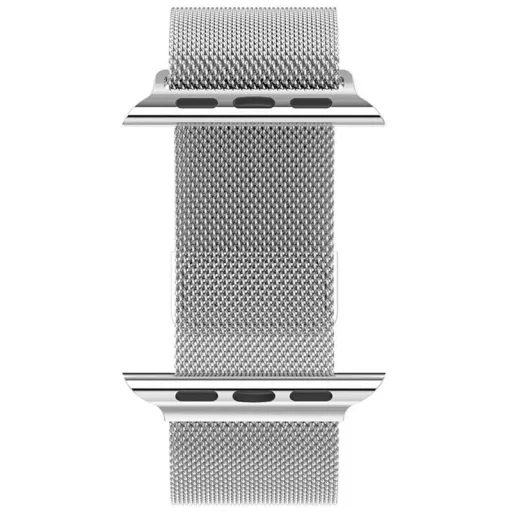 Miláno strieborný veľký kovový remienok na hodinky Apple Watch 42/42/45/49 (magnetický)