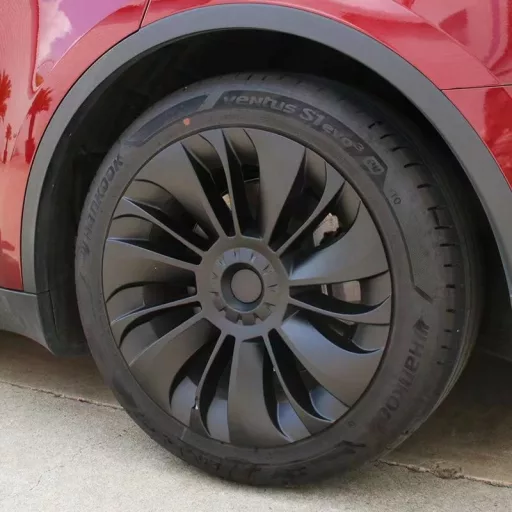 Tesla Model Y Turbin puklica na kolesá 19" (4ks) - matná čierna