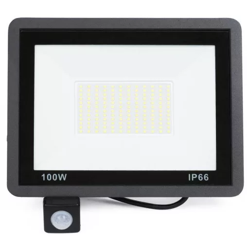 100W vodotesný LED reflektor IP66, 9000 lumenov so snímačom pohybu aj na vonkajšie použitie