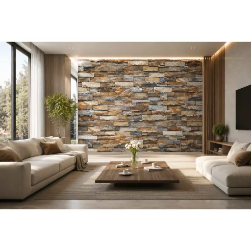 3 m x 60 cm-ový samolepiaci PVC panel s tehlovým vzorom v rolke - Palermo