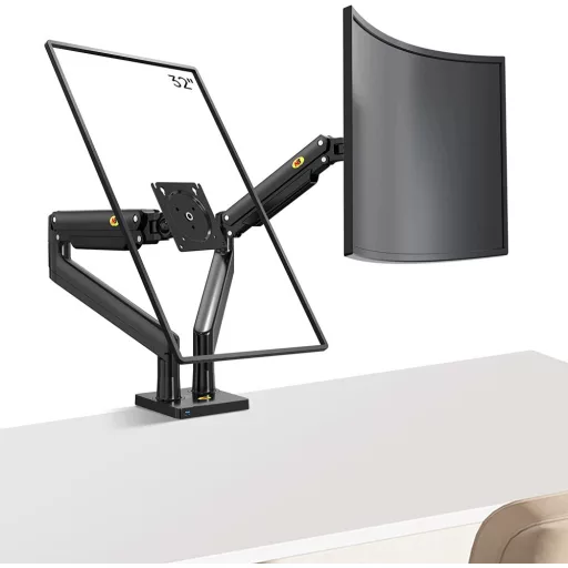Nastaviteľný dvojitý otočný stojan na stolný monitor (22"-32") pre uhlopriečky obrazovky od 56 cm do 81 cm