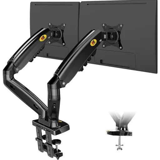 Nastaviteľný dvojitý otočný stojan na stolný monitor (17"-27") pre uhlopriečky obrazovky od 43 cm do 68 cm
