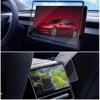   Priehľadná fólia z tvrdeného skla Tesla Model 3 Highland  / Model Y Juniper proti odtlačkom prstov (sada 2 dielov)