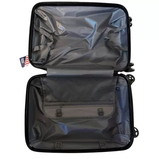 Kufor National Traveller s pevnými stenami a kolieskami - 55 x 22 x 35 cm - pre všetky letecké spoločnosti - sivý