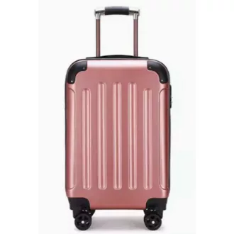   Kufor National Traveller s pevnými stenami a kolieskami - 55 x 22 x 35 cm - pre všetky letecké spoločnosti - vo farbe rose gold
