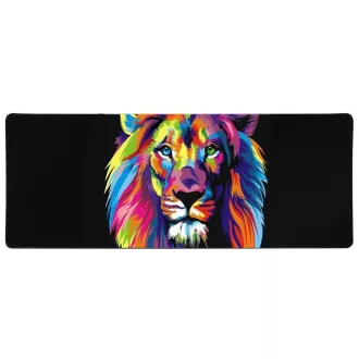   Veľká podložka pod myš s LED podsvietením 80 x 30 cm - s farebným vzorom leva
