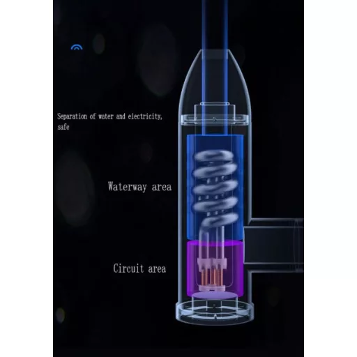 Elektrický ohrievač vody s LED displejom v bielej farbe - 3000W