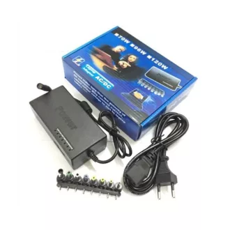   Univerzálna nabíjačka na notebook, 12-24 V, 7-zástrčkový typ 12V / 15V / 16V / 18V / 19V / 20V / 24V, čierna farba