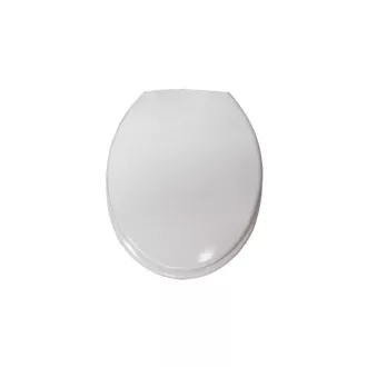   Univerzálne polstrované WC sedadlo v bielej farbe (so spomaľovacím mechanizmom)