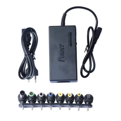 Univerzálna nabíjačka na notebook, 12-24 V, 7-zástrčkový typ 12V / 15V / 16V / 18V / 19V / 20V / 24V, čierna farba