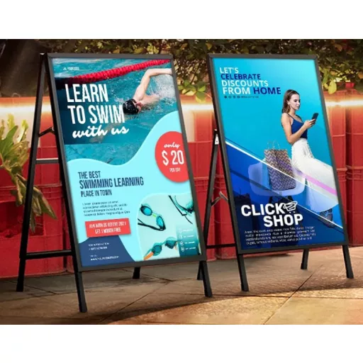 Svetelná reklamná tabuľa 60 cm x 90 cm s adaptérom