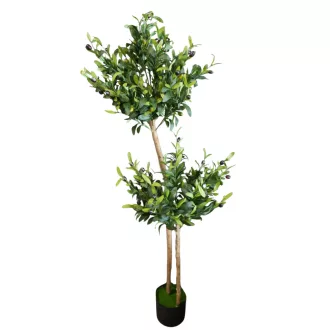 150 cm-ový dvojitý umelý olivovník v kvetináči