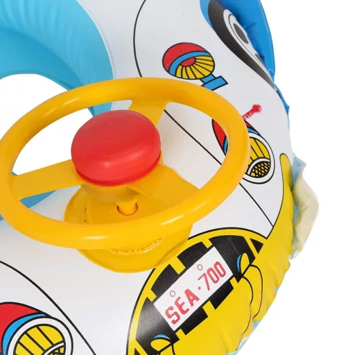 Nafukovacia plávajúca guma pre deti so žltým volantom - 70 cm