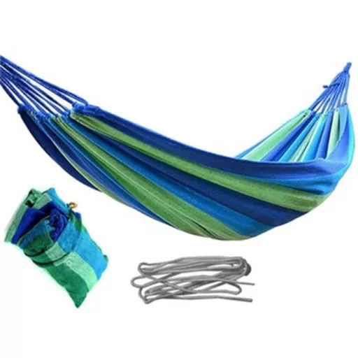 Hojdacia sieť z pevného materiálu - modrá, žltá, zelená - 280 cm x 150 cm
