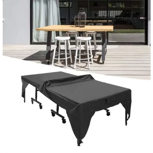 Ochranný poťah na pingpongový stôl odolný voči oderu a vode v čiernej farbe - 280 cm x 153 cm x 73 cm