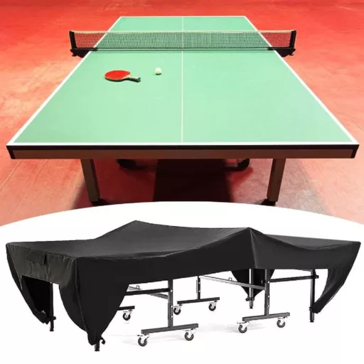 Ochranný poťah na pingpongový stôl odolný voči oderu a vode v čiernej farbe - 280 cm x 153 cm x 73 cm
