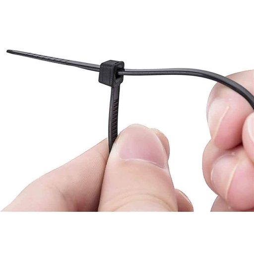 Sťahovacie pásky 4 x 300 mm - 100 ks, čierna