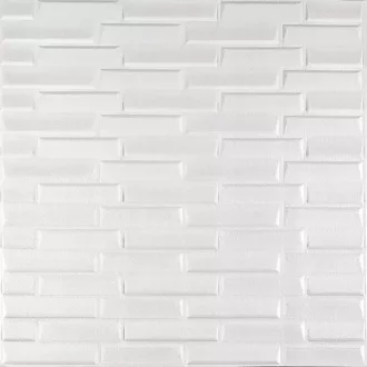 Chicago 3D nástenný panel z bielych tehál (70 x 77 cm)
