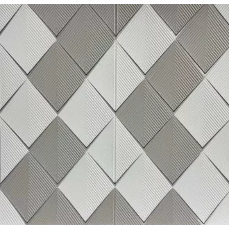   Seattle béžovo-biely štvorcový 3D nástenný panel (67×67 cm) – samolepiaci