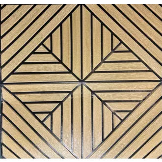   Charlotte béžovo-čierny 3D nástenný panel s drevenou kresbou (67×67 cm) – samolepiaci