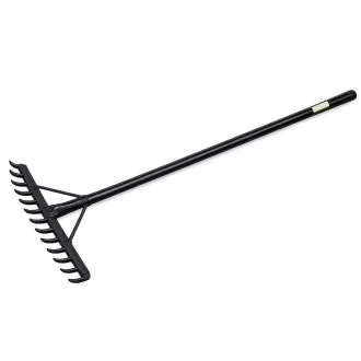 Kovové záhradné hrable s pevnou rukoväťou - 150 cm
