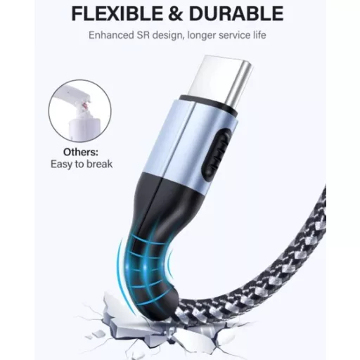 Nabíjací kábel USB C (USB-A -> USB-C kábel) - 2 metre - 8A