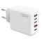 120W biela sieťová nabíjačka 3 x USB-C, 2 x USB-A, rýchle nabíjanie, iPhone, Huawei, Samsung, Xiaomi