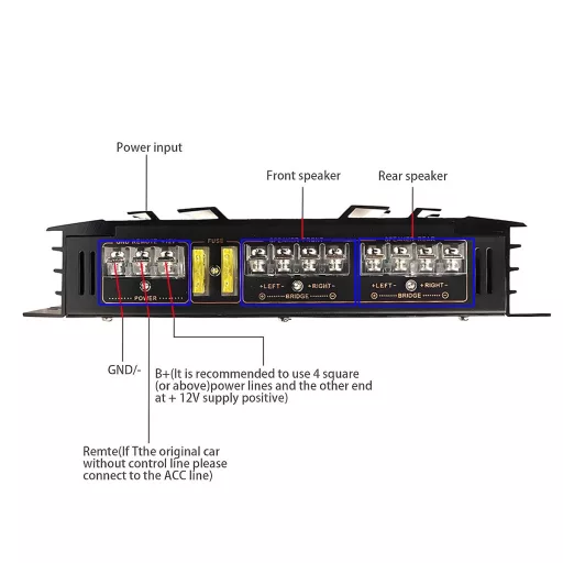 5800W 4/3/2-kanálový zosilňovač do auta - C-266
