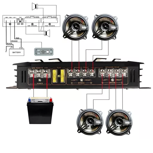 5800W 4/3/2-kanálový zosilňovač do auta - C-266