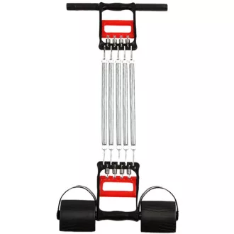   3 v 1-dnom fitness expandér s 5 pružinami a ergonomickými rukoväťami