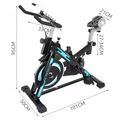 Čierno-modrý profesionálny spinningový bicykel