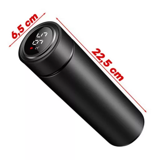 Smart termohrnček  z nehrdzavejúcej ocele s LCD displejom - 480 ml