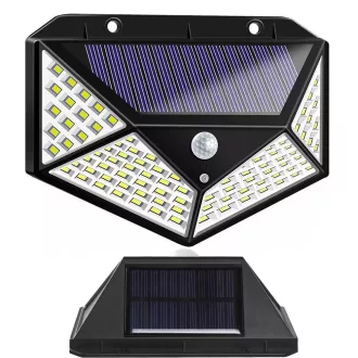   100 LED slnečné solárne pouličné osvetlenie so snímačom pohybu