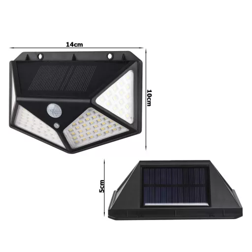 100 LED slnečné solárne pouličné osvetlenie so snímačom pohybu