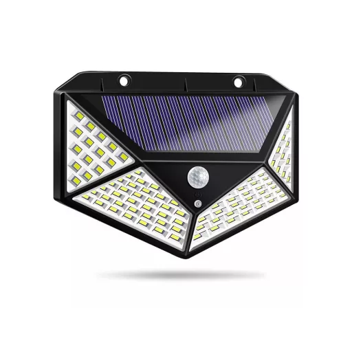 100 LED slnečné solárne pouličné osvetlenie so snímačom pohybu