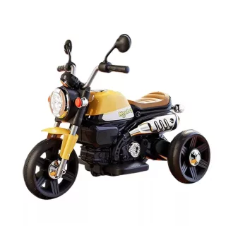 Detská elektrická motorka - žlto-biela - 380W